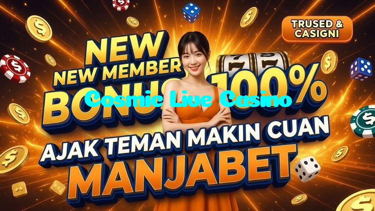 Cosmic Live Casino casino presented on mobile device in Pakistan with slots and live games