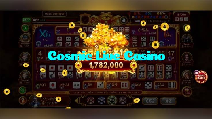Cosmic Live Casino casino presented on mobile device in Pakistan with slots and live games